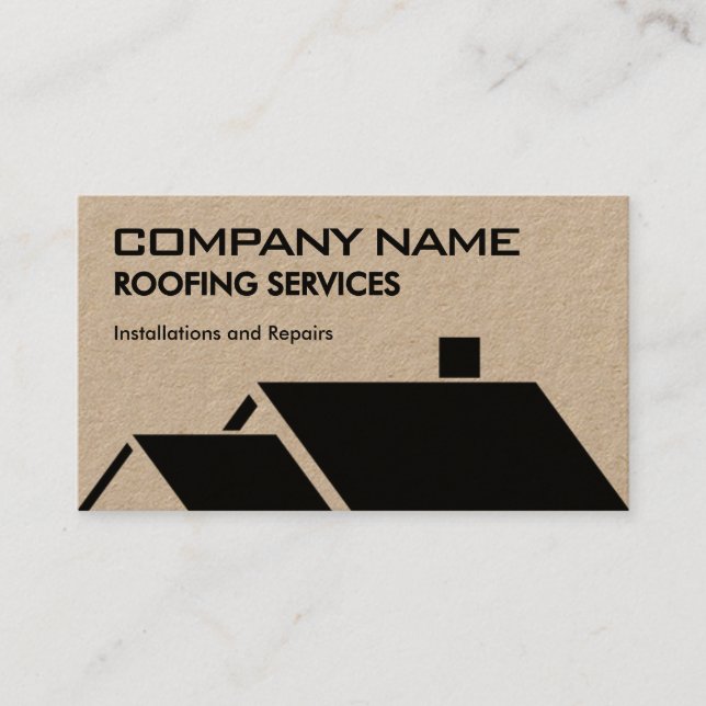 Carte De Visite House roof geometric roofing Business Card (Devant)