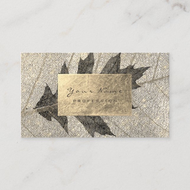 Carte De Visite Huile d'or Urbain Bio Botanique Noir Érable (Devant)