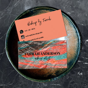 Carte De Visite Huile métallique couleur néon Abstraite