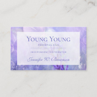 Carte De Visite Huiles essentielles lavande blanches violettes