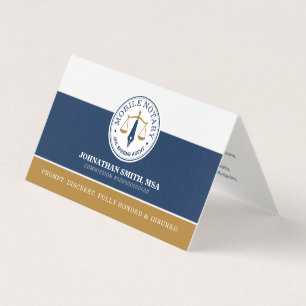 Carte De Visite Huissier de justice notaire mobile pour la signatu