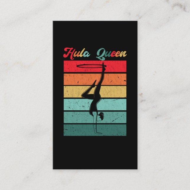 Carte De Visite Hula Hoop Queen Sport Femmes filles Hooping (Devant)