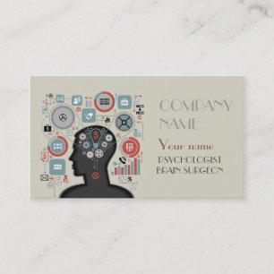 Carte De Visite Humain de tête de clinique de neurochirurgien de