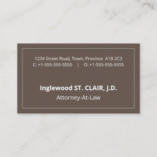 Carte de visite humble, minimaliste, professionnel