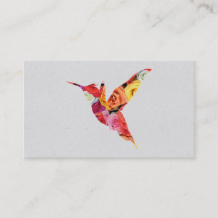 Carte De Visite Humming Bird   Fleurs II