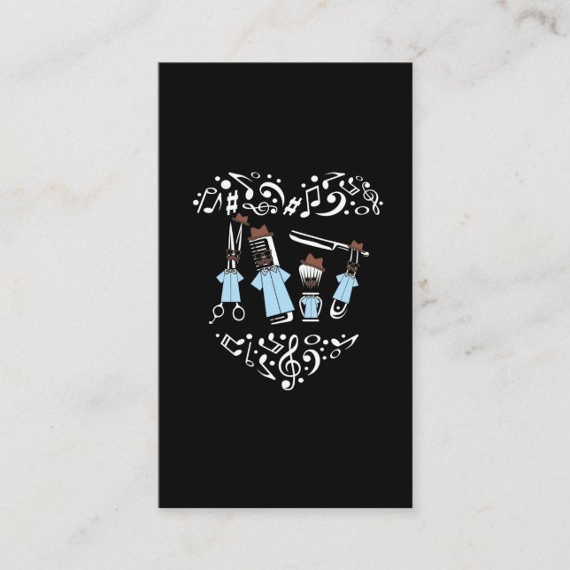 Carte De Visite Humour de groupe Barbershop Quartet Musical Notes (Devant)