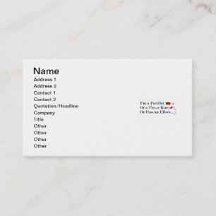 Carte De Visite Humour pacifiste mixed martial art