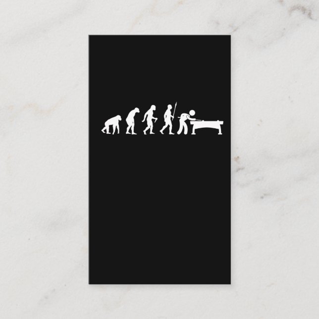 Carte De Visite Humour sportif de Billiard Evolution (Devant)