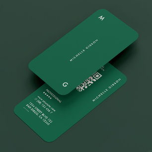 Carte De Visite Hunter Green Minimal Simple Professionnel