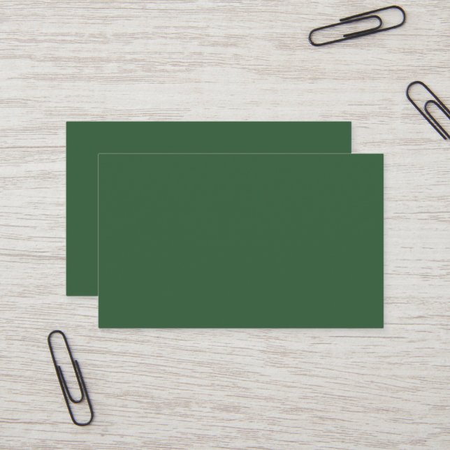 Carte de visite Hunter Green Oceania (Devant/Arrière en situation)