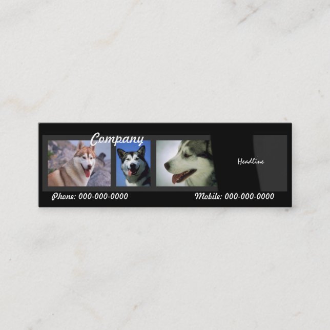 Carte de visite Huskies (Devant)