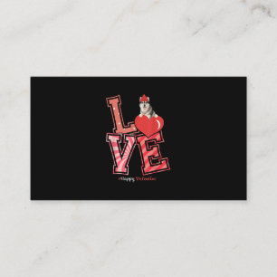 Carte De Visite Husky Valentines Jour Cadeau   Husky Heart Design