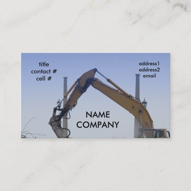 Carte De Visite hydralics de boom (Devant)