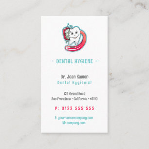 Carte De Visite Hygiène dentaire pour enfants   Dentiste