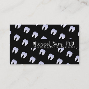 Carte De Visite Hygiéniste Dentaire Motif Logo Dent Ombré