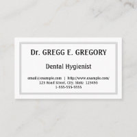 Carte de visite hygiéniste dentaire professionnel