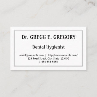 Carte de visite hygiéniste dentaire professionnel