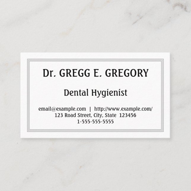 Carte de visite hygiéniste dentaire professionnel (Devant)