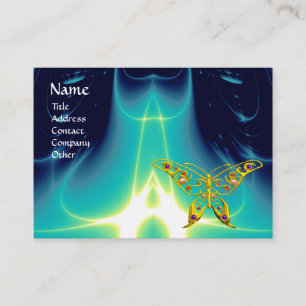 Carte De Visite HYPER BOUTEILLE / VAGUES LÉGÈRES, Aqua Blue, Turqu