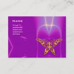 Carte De Visite HYPER BOUTEILLE / VAGUES LUMINEUSES, Rose, Violet,