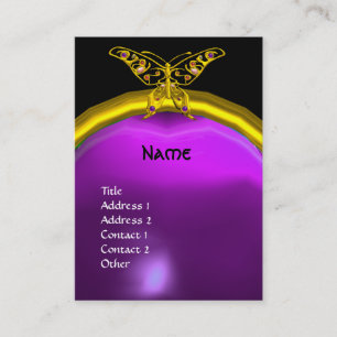 Carte De Visite HYPER BUTTERFLY AMÉTHYST MONOGRAS jaune violet