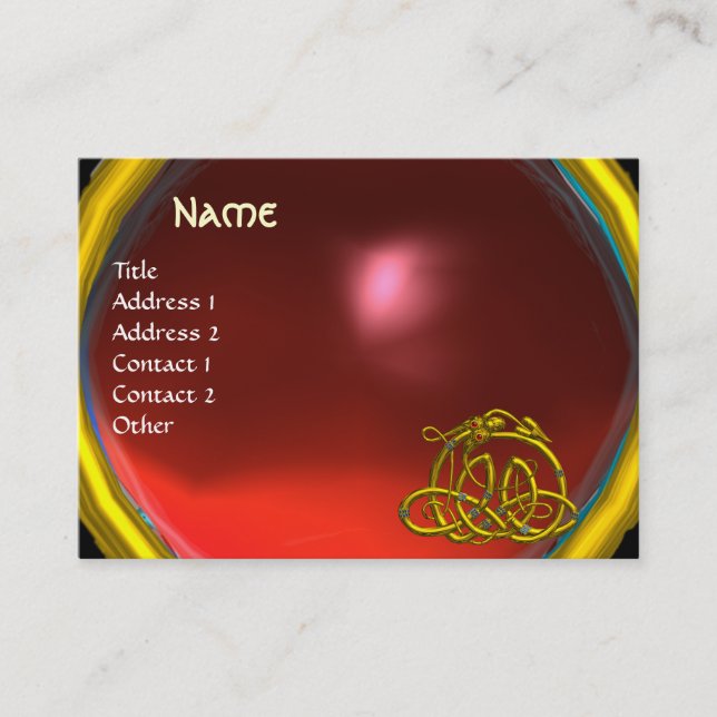 Carte De Visite HYPER DRAGON RUBY , rouge rose vif (Devant)