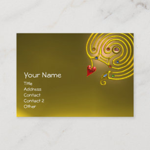 Carte De Visite HYPER LABYRINTH TOPAZ, jaune rouge