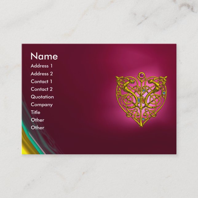 Carte De Visite HYPER VALENTINE RUBY, violet rouge (Devant)
