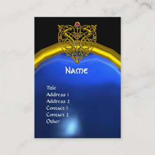 Carte De Visite HYPER VALENTINE SAPPHIR MONOGRAMME jaune bleu