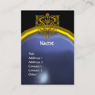 Carte De Visite HYPER VALENTINE TOPAZ MONOGRAS jaune bleu