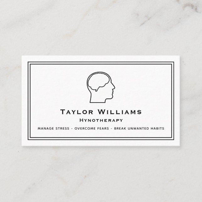 Carte De Visite Hypnotherapy Psychiatrist Psychologist Mindfulness (Devant)