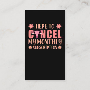 Carte De Visite Hystérectomie Support Uterus Removal Survivant