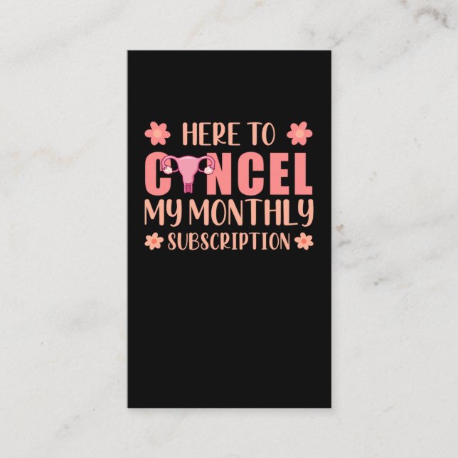 Carte De Visite Hystérectomie Support Uterus Removal Survivant (Devant)