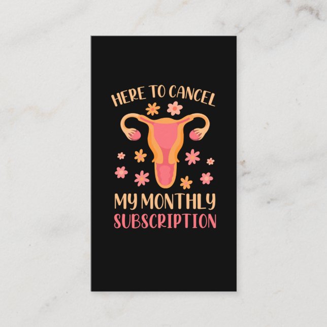 Carte De Visite Hystérectomie Support Uterus Removal Survivant (Devant)