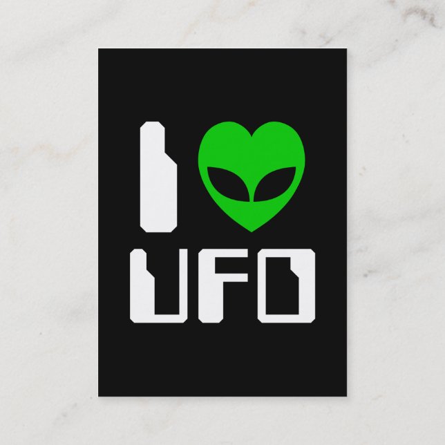 Carte De Visite I Alien Heart UFO (Dos)