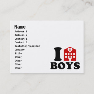 Carte De Visite I Love Hotel Boys