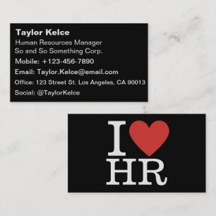 Carte De Visite I ❤️ Love HR - RH Département/Personnel -