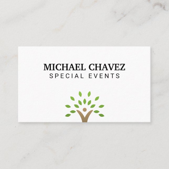Carte De Visite Icône Arbre (Devant)