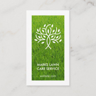 Carte De Visite Icône Arbre stylisée   Soins de pelouse   Service 