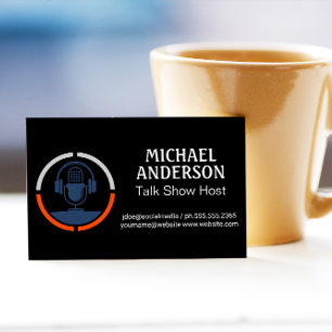 Carte De Visite Icône casque du microphone