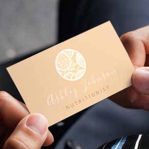 Carte De Visite Icône Citrus dessinée Jolie Calligraphie Nutrition