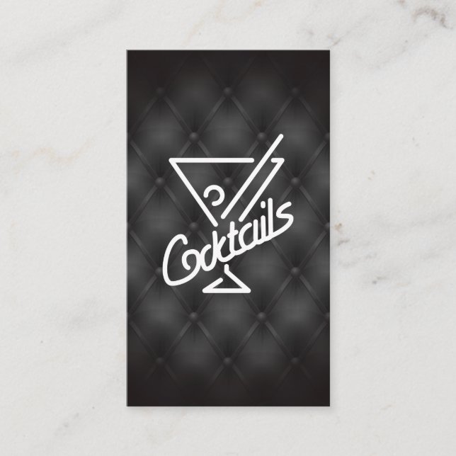 Carte De Visite Icône Cocktails | Bar et restaurant Upholstery (Devant)