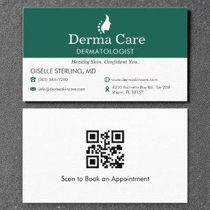Carte De Visite Icône de cabinet de dermatologie Code QR pour les 