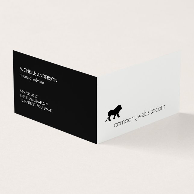 Carte De Visite Icône de lion / Finance (Extérieur)