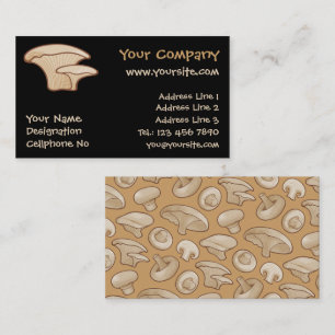 Carte De Visite Icône du champignon Pleurotus