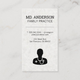 Carte De Visite Icône du travailleur de la santé MD | Symbole Médi
