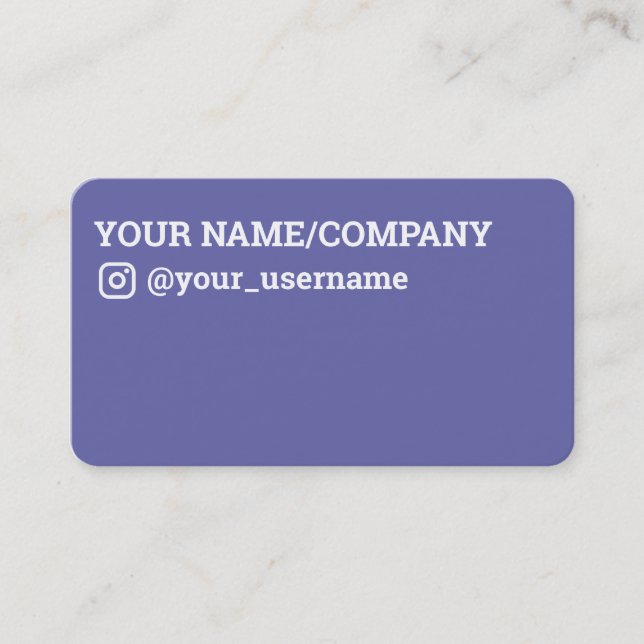 Carte De Visite Icône Instagram (Devant)