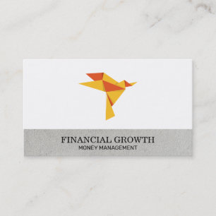 Carte De Visite Icône Oiseau Origami Croissance financière