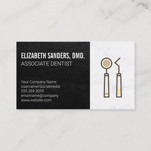 Carte De Visite Icône Outils dentaires | Matériel (Dos)