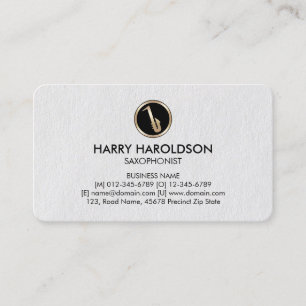 Carte De Visite Icône saxophone Saxophoniste Premium BusinessCard
